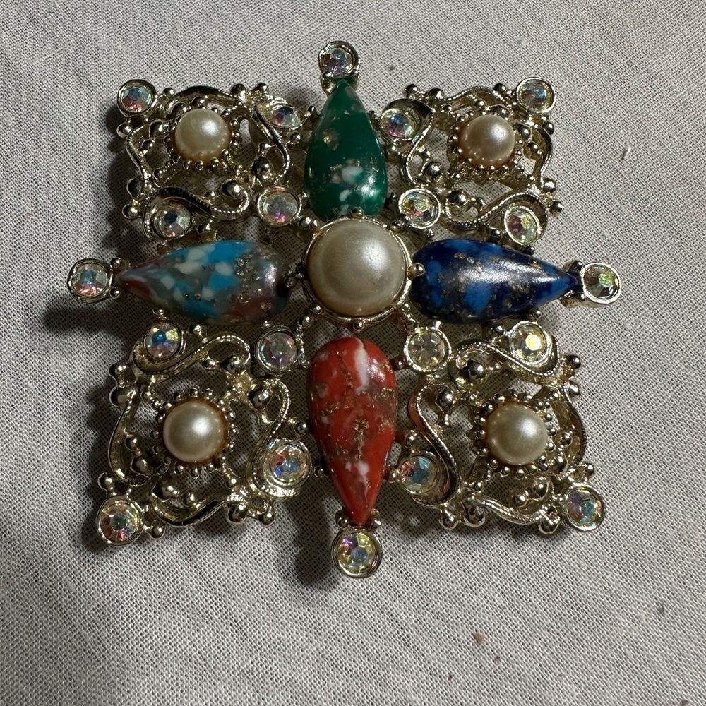 Vintage 1960’s Sarah Coventry Galaxy Brooch Pin - Picture 2 of 6